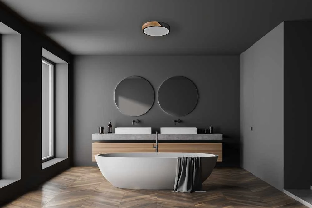 Lubinis šviestuvas 24W LED paviršinis šviestuvas NASTRO, medžio/baltos/juodos sp., 3000K