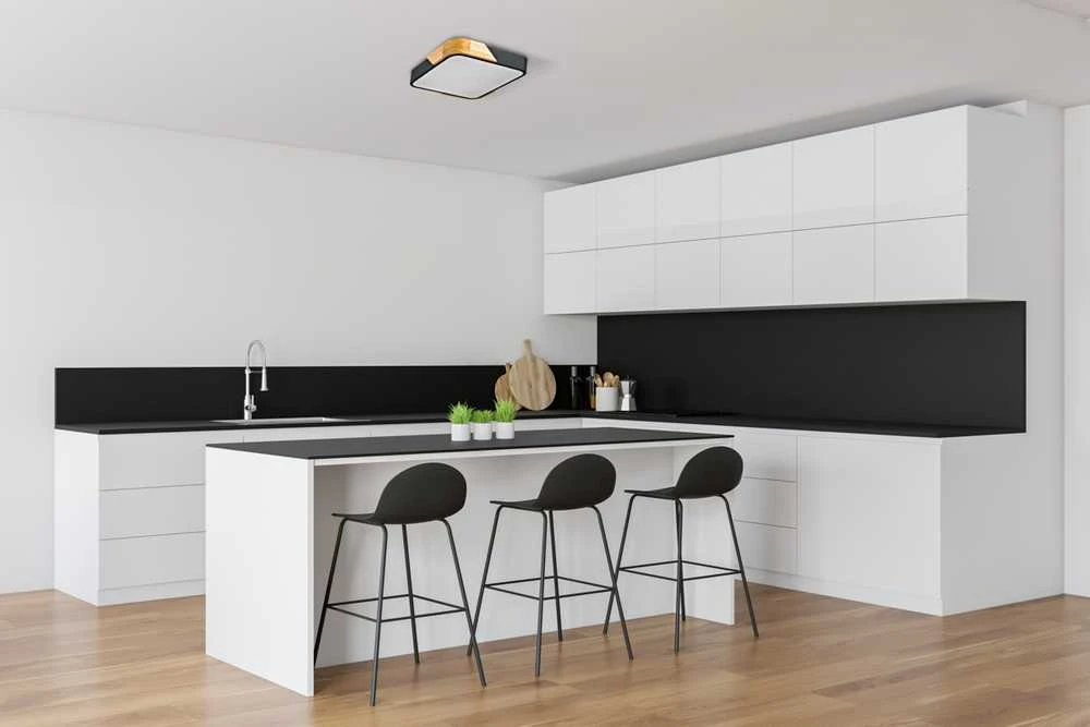 Lubinis šviestuvas 24W LED paviršinis šviestuvas SANTER, medžio/baltos/juodos sp., 3000K