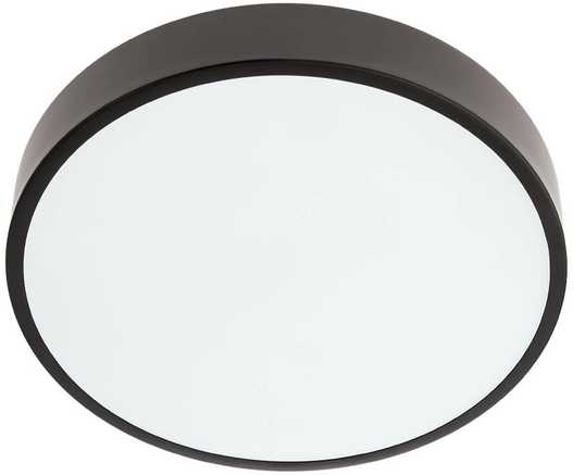 Lubinis šviestuvas 24W LED plafonas KNOB, matinės juodos sp., 3000/6500K