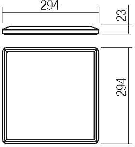 24W LED plafonas MEMO, matinės juodos sp., 3000/4000/6500K, IP54