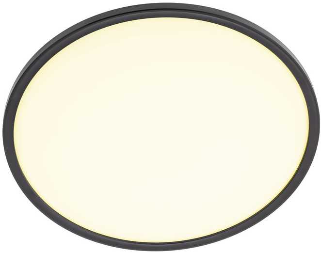Lubinis šviestuvas 24W LED plafonas MEMO, matinės juodos sp., 3000K
