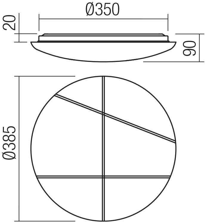 Lubinis šviestuvas 24W LED plafonas NELLA, baltas, 3000/4000/6500K