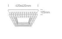 Lubinis šviestuvas 24W paviršinis šviestuvas, chromo sp., 3000K, 62184B/C/W