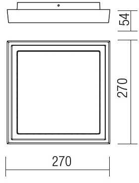 25W LED paviršinis lauko šviestuvas BEZEL, tamsiai pilkas, 3000K, IP54, 9187