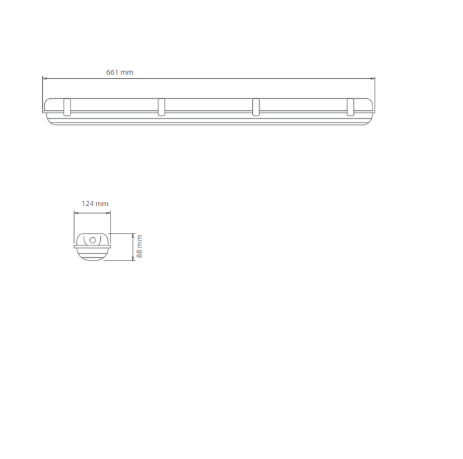 27W LED šviestuvas WARS 2x60 SA-6W 2H AT 4000K