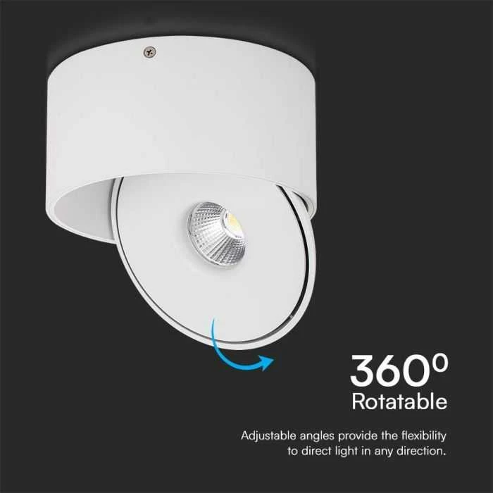 Lubinis šviestuvas V-tac 28W LED paviršinis šviestuvas, baltas, 3000-6400K