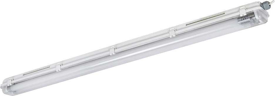 2x13,5W LED linijinis šviestuvas SUBMARINE T8, 2xG13, baltas, 1280mm, 4000K, IP65