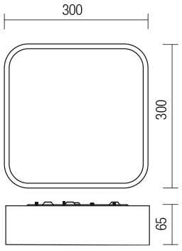 30W LED paviršinis šviestuvas SCREEN IP, baltas, 3000K, IP44, 01-2498