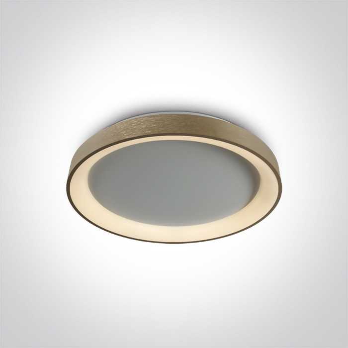 Lubinis šviestuvas 30W LED plafonas, šlifuoto aukso sp., 2700/3000/4000K, dimeriuojamas, 62130L/BGL/V