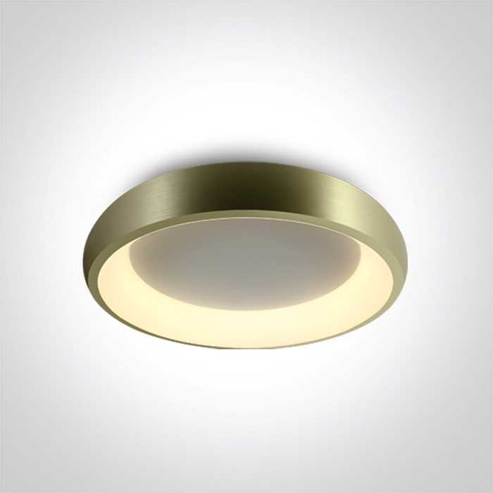 Lubinis šviestuvas 30W LED vidaus plafonas, šlifuoto žalvario sp., 2700/3000/4000K, dimeriuojamas, 62134N/BBS/V