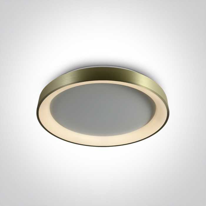 Lubinis šviestuvas 30W LED vidaus plafonas, šlifuoto žalvario sp., 2700/3000/4000K, dimeriuojamas, 62130L/BBS/V