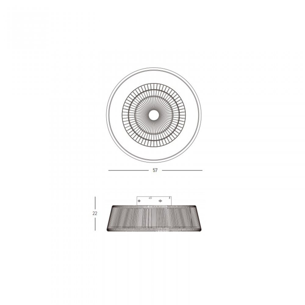 Lubinis šviestuvas 33W LED šviestuvas su 13W ventiliatoriumi, rudas/baltas, 3000/4000/6000K, dimeriuojamas, 23001