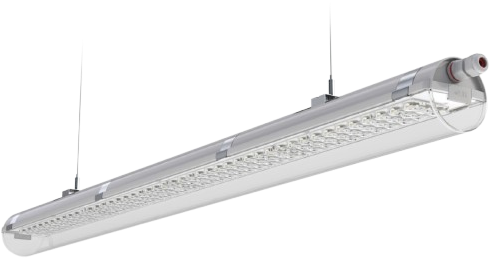 34W LED linijinis pramoninis šviestuvas ATLANTYK 2.0 OPTI, šviesiai pilku korpusu, 4000K