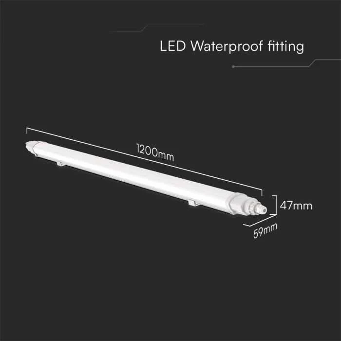 V-tac 36W LED linijinis paviršinis šviestuvas L-SERIES, 120cm, baltas, 4000K, IP65