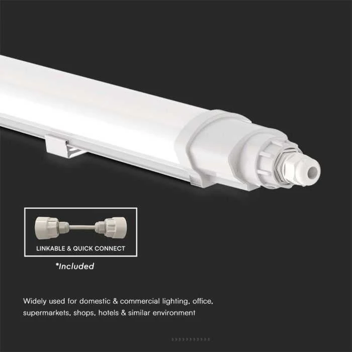 V-tac 36W LED linijinis paviršinis šviestuvas L-SERIES, 120cm, baltas, 4000K, IP65