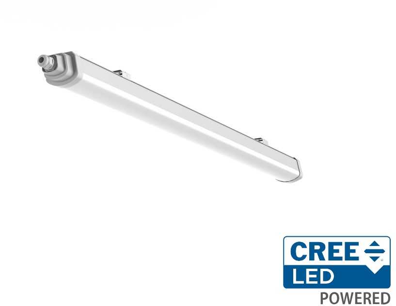 36W LED linijinis paviršinis šviestuvas WP TK-SERIES, 120cm, baltas, 6500K, IP65, CREE LED chip