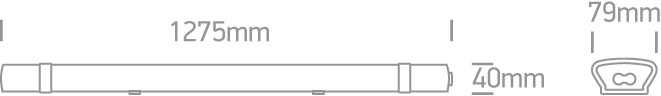 36W LED linijinis šviestuvas, baltas, 4000K, 38236LC/C
