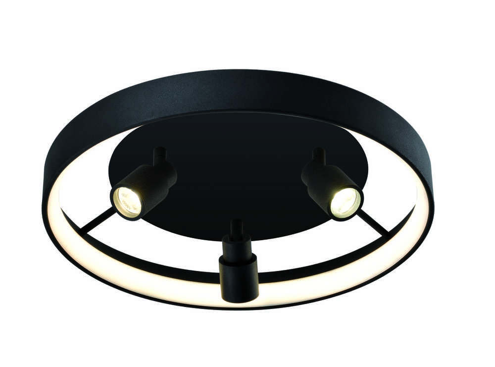 Lubinis šviestuvas 37,2W LED paviršinis šviestuvas DENIS, juodas, 3100K, 4250700