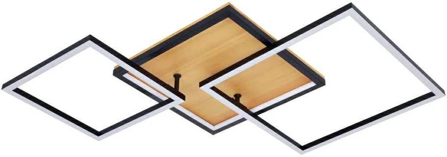 Lubinis šviestuvas Italux 38W LED paviršinis šviestuvas NORIS, juodas, 3000K