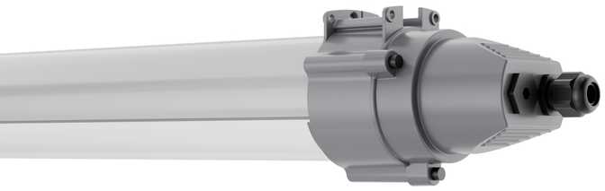39W LED linijinis šviestuvas DAMP PROOF MAX 1500, pilkas, 4000K, IP69, su judesio davikliu