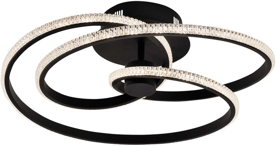 Lubinis šviestuvas 41,1W LED paviršinis šviestuvas BERLIN, juodas, 3000K, 4247500