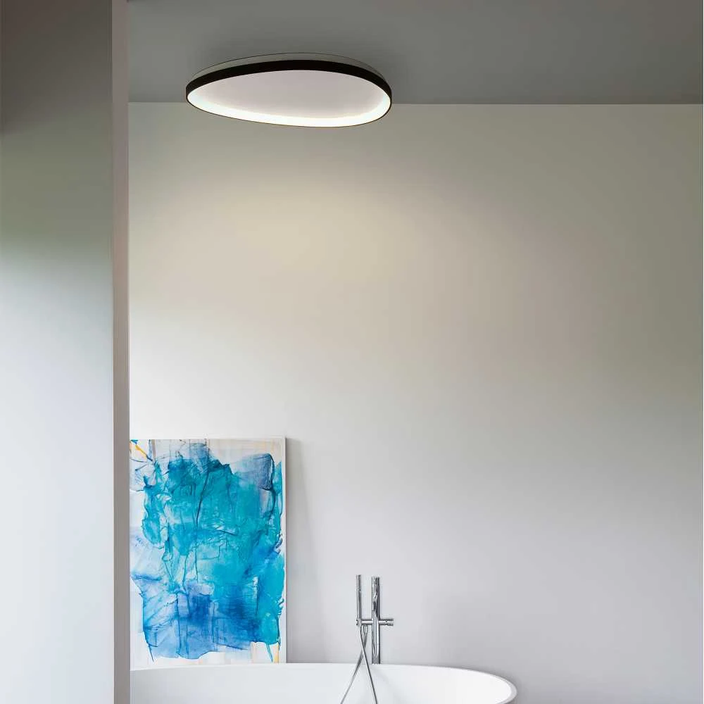 Lubinis šviestuvas Ideal Lux 42W LED paviršinis šviestuvas GEMINI, juodas, 3000K, 328089
