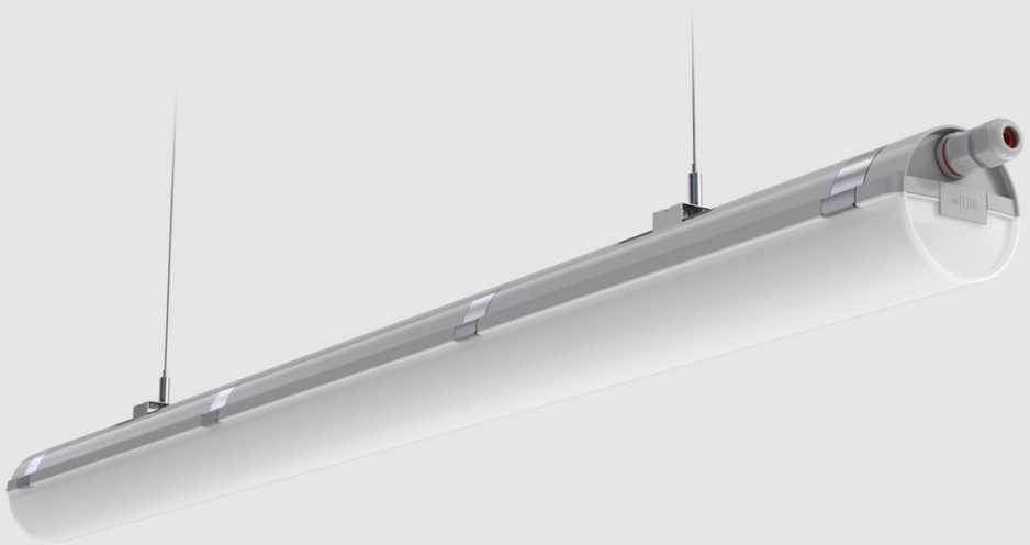 42W LED linijinis pramoninis šviestuvas ATLANTYK 2.0 BASIC, šviesiai pilku korpusu, 4000K