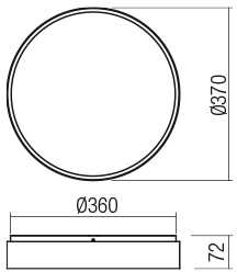 Lubinis šviestuvas 43,6W LED paviršinis šviestuvas YOMO, baltas, 3000K, dimeriuojamas, 01-2567