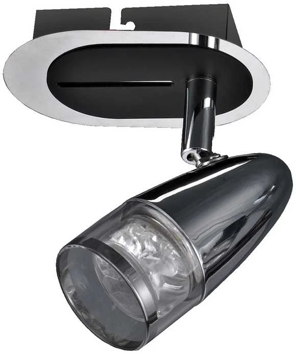 Lubinis šviestuvas Luminaire Center 4,3W LED paviršinis šviestuvas ALBANE, chromo sp./skaidrus, 3000K