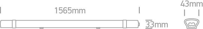 45W LED linijinis šviestuvas, baltas, 4000K, 38145LC/C