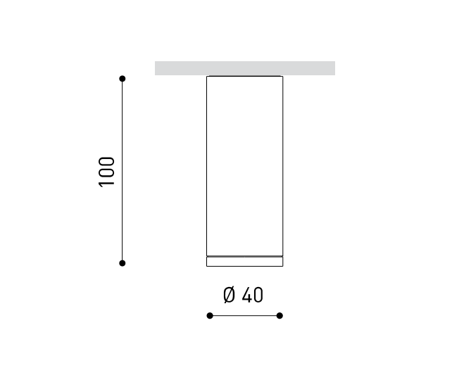 4,5W LED paviršinis šviestuvas TOP, juodas, 3000K, 56º