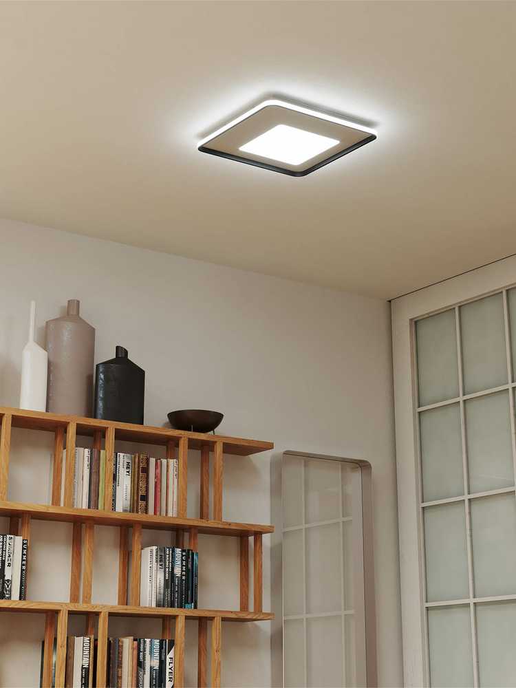 Lubinis šviestuvas 45W LED paviršinis šviestuvas SINTESI, juodos/baltos sp., 3000/6000K, dimeriuojamas