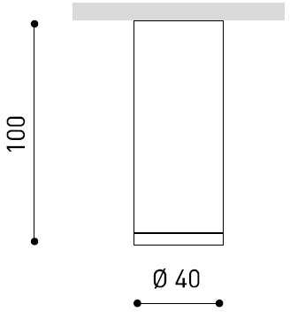 4,5W LED paviršinis šviestuvas TOP, juodas, 3000K