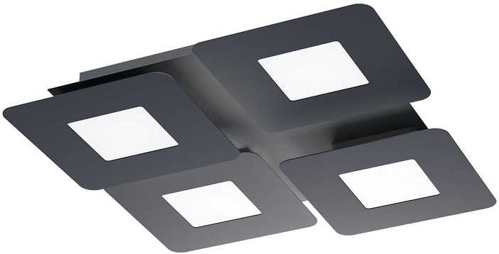 Lubinis šviestuvas 47W LED paviršinis šviestuvas QUANT, juodas, 3000/4000K