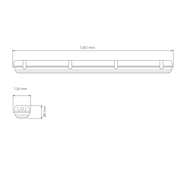 49W LED šviestuvas WARS 2x120 4000K