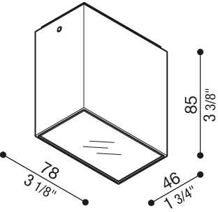 4W LED paviršinis šviestuvas KURA TOP X2, rūdžių sp., 3000K, 28°