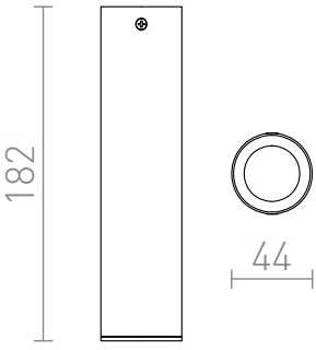 4W LED paviršinis šviestuvas RIGA 18 CEILING, chromo sp., 3000K, 38°