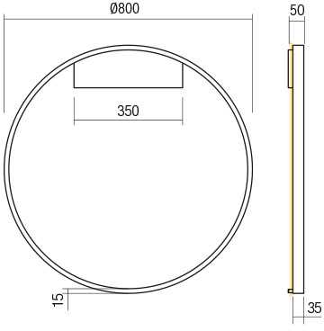 Lubinis šviestuvas 50W LED paviršinis šviestuvas FEBE, baltas, 3000K, dimeriuojamas, 01-2827