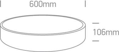 Lubinis šviestuvas 50W LED plafonas, baltas, 3000K, 62150D/W/W