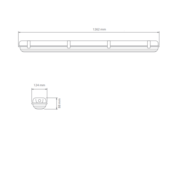 52W LED šviestuvas WARS 2x120 SA-9W 3H AT 4000K