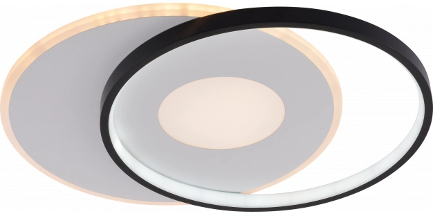 Lubinis šviestuvas 54W LED paviršinis šviestuvas, baltos/juodos sp., 3000K-6000K, dimeriuojamas