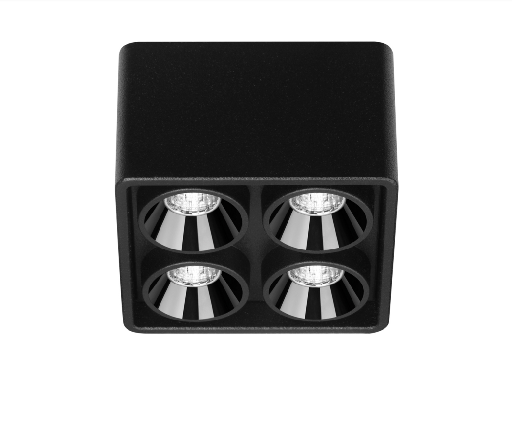 Lubinis šviestuvas 5,6W LED paviršinis šviestuvas Juodas FOSTER MICRO, juodas, 3000K