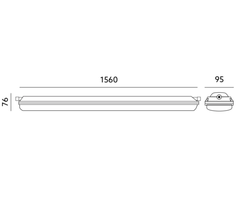 Lubinis šviestuvas 60W LED šviestuvas LED NEXFORCE 1, 156cm