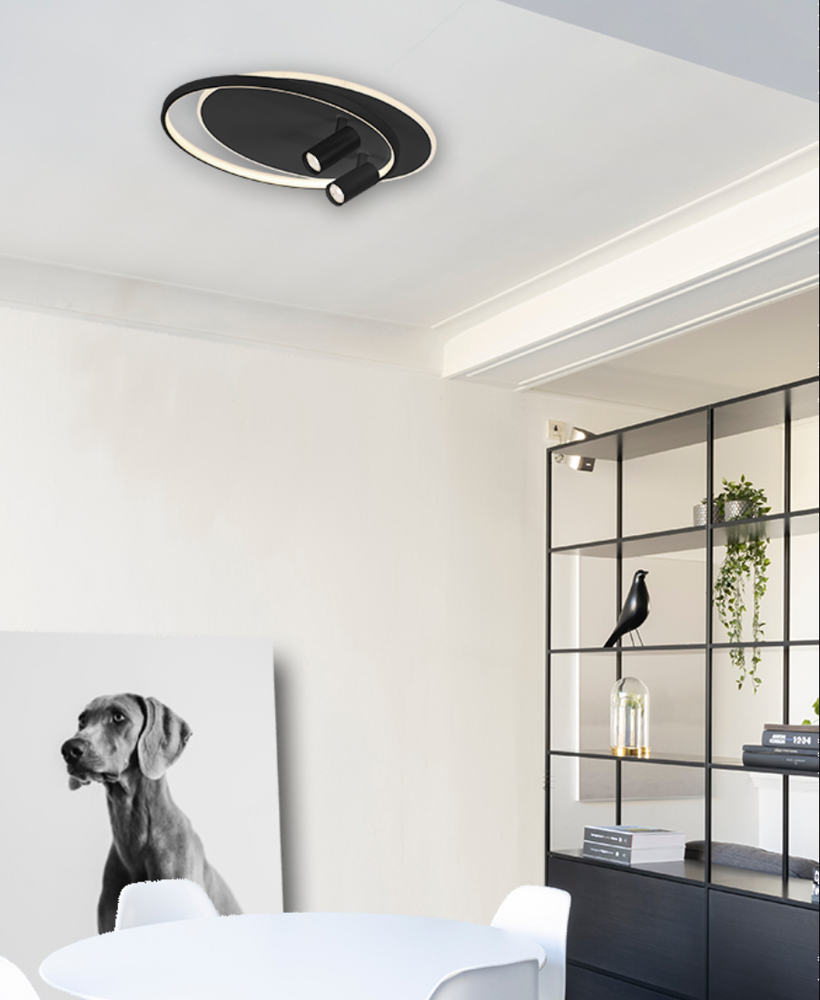 Lubinis šviestuvas 61W LED paviršinis šviestuvas SMART, juodas, 3000K, 4265500