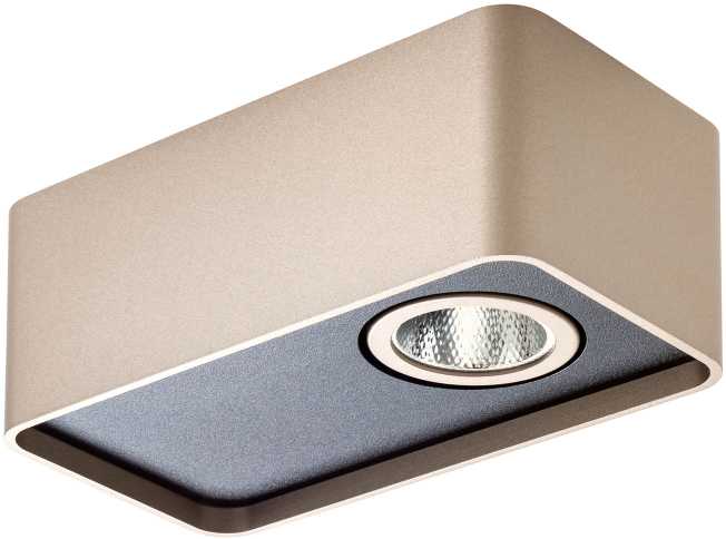 6,2W LED paviršinis šviestuvas YUKI, rusvas, 2700K, dimeriuojamas, 01-4227