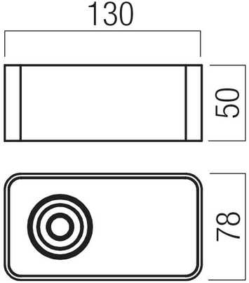 6,2W LED paviršinis šviestuvas YUKI, rusvas, 3000K, dimeriuojamas, 01-3686