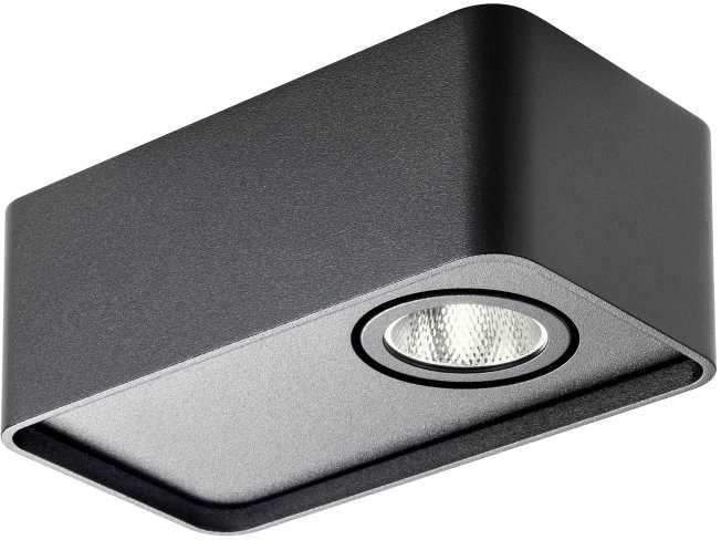 6,2W LED paviršinis šviestuvas YUKI, matinės juodos sp., 2700K, dimeriuojamas, 01-4229