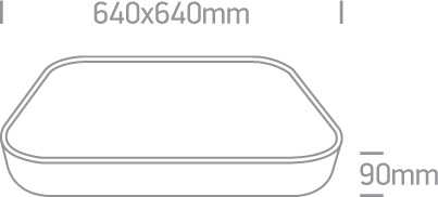 Lubinis šviestuvas 62W LED plafonas, juodas, 3000K, 62160A/B/W