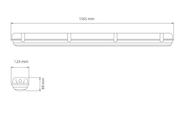 63W LED šviestuvas WARS 2x150 SA 3H MT 4000K