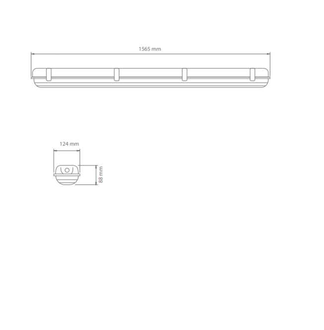 63W LED šviestuvas WARS 2x150 SA-12W 2H AT 4000K
